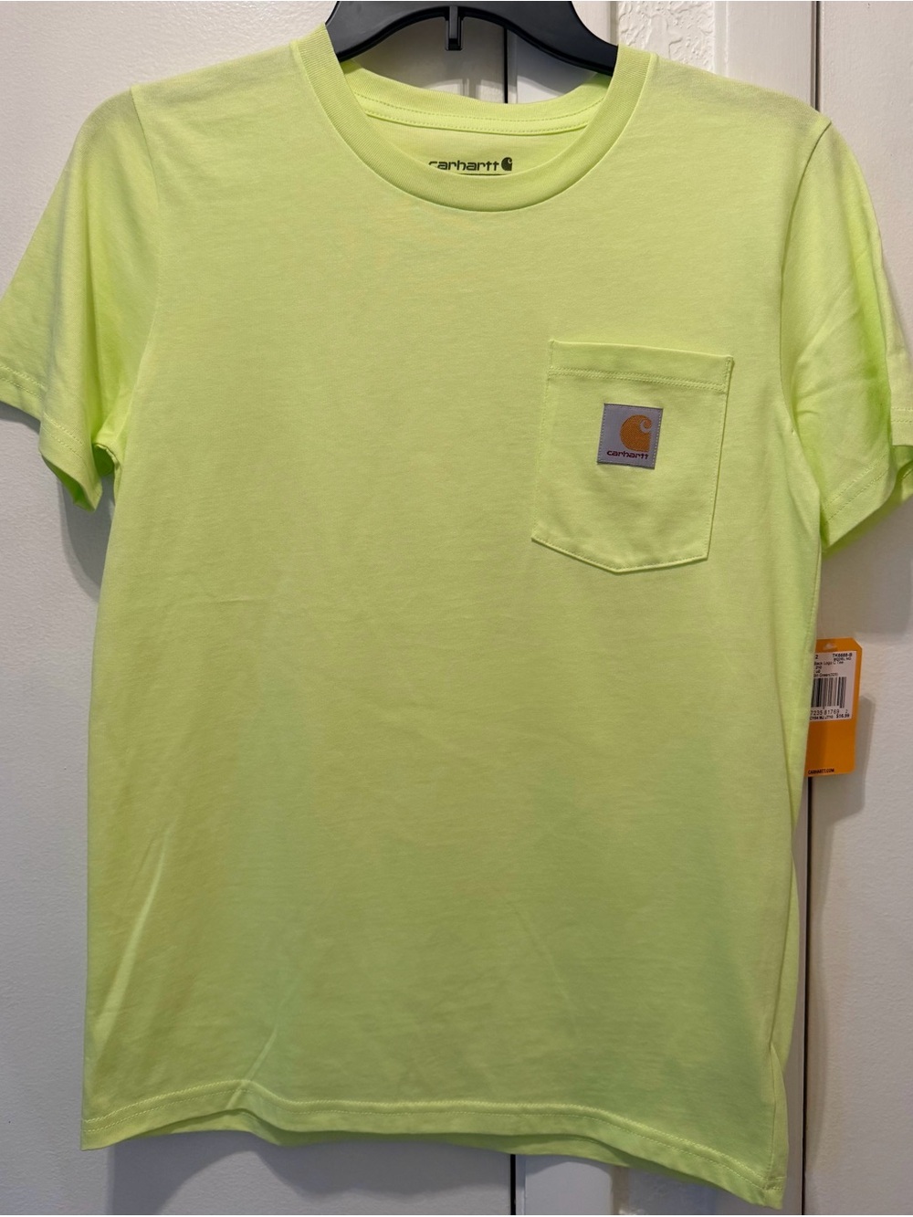 Carhartt Big Boys Neon Lime Pocket T-Shirt - NEW W/TAG!